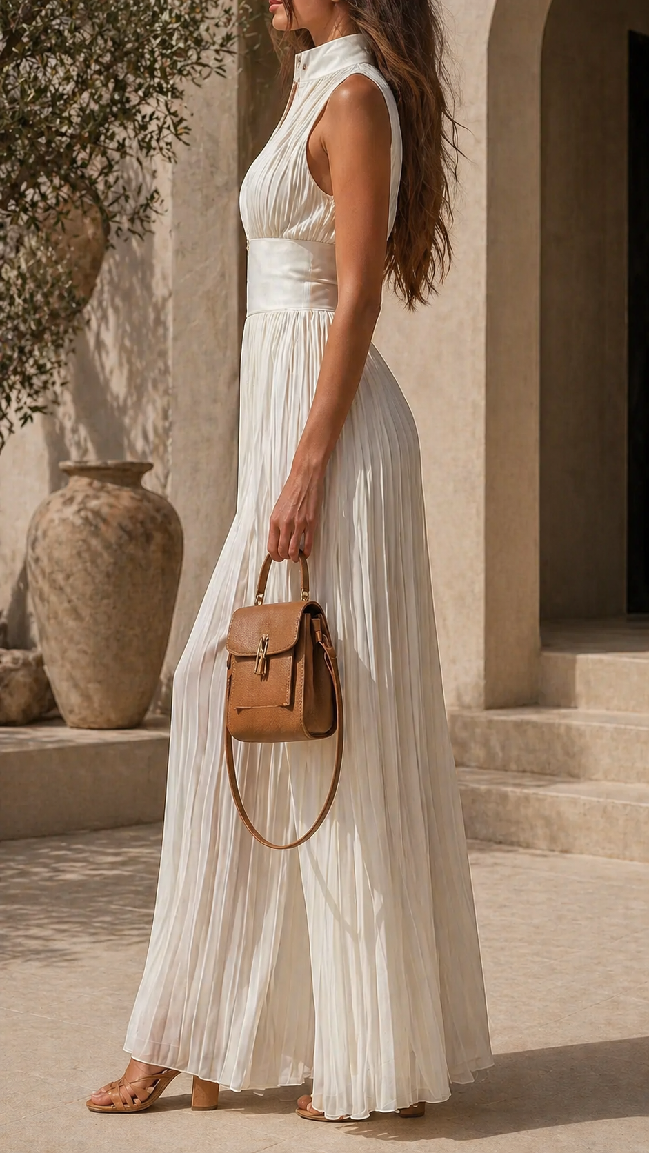Caelia – Villa Pleated Jumpsuit