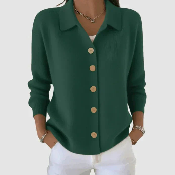 Evelyn | Elegant Button-Up Knit Cardigan