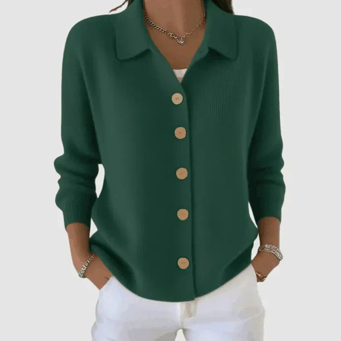 Evelyn | Elegant Button-Up Knit Cardigan