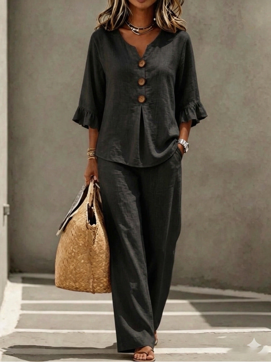 Sienna | Ruffle-Sleeve Set
