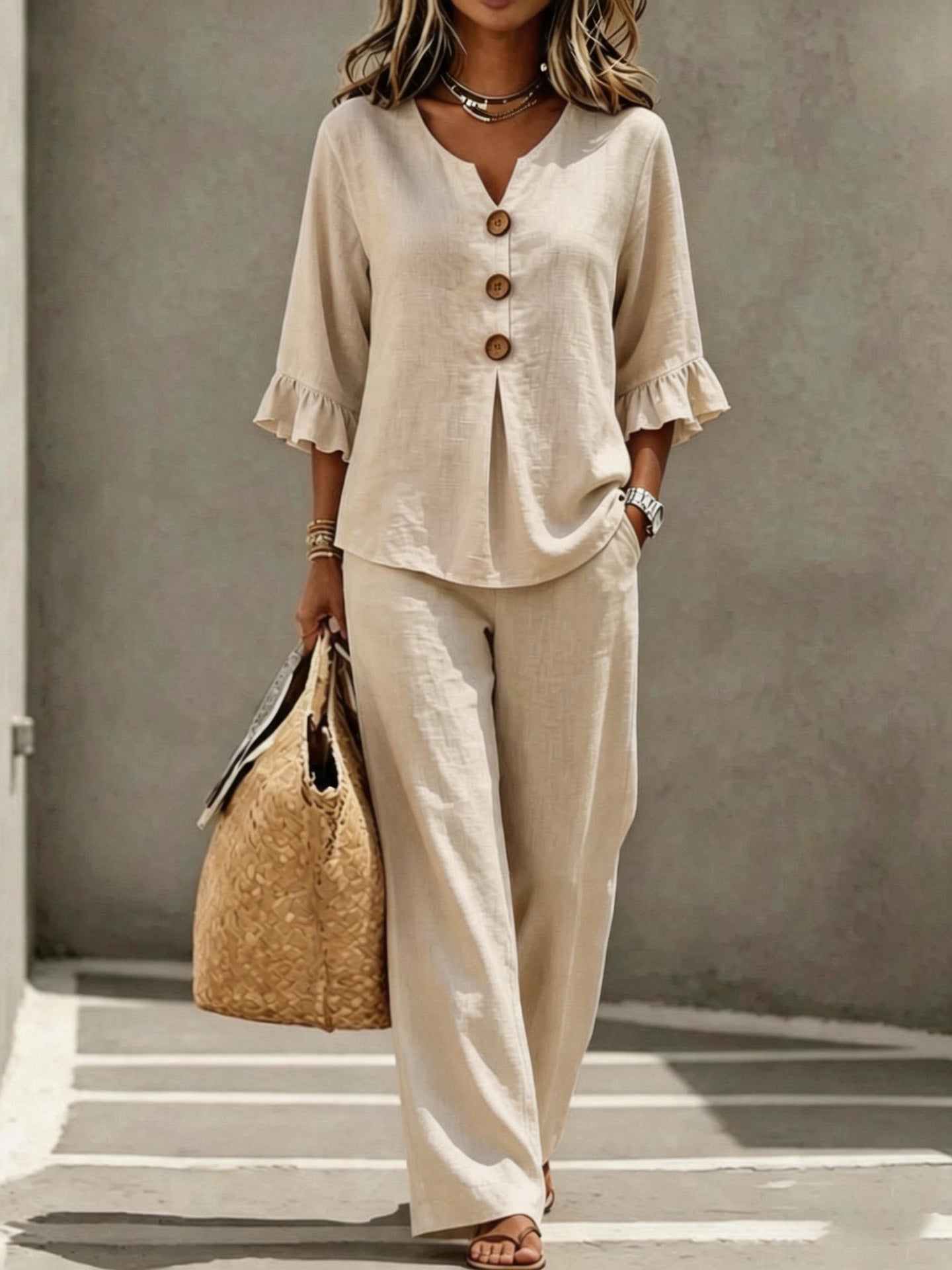 Sienna | Ruffle-Sleeve Set