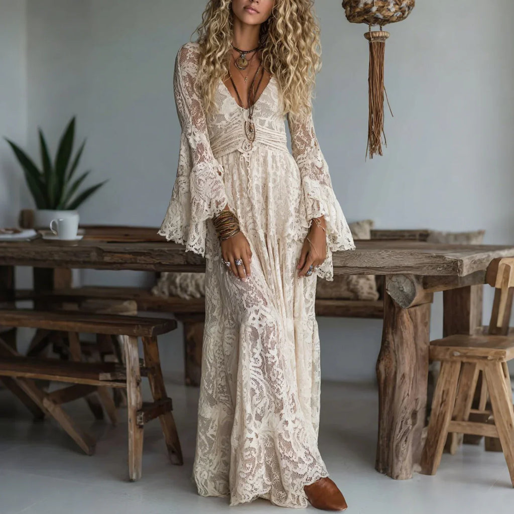 Noelene™ | V-Neck Maxi Dress