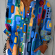 Catalina | Vibrant Artistic Button-Up Blouse