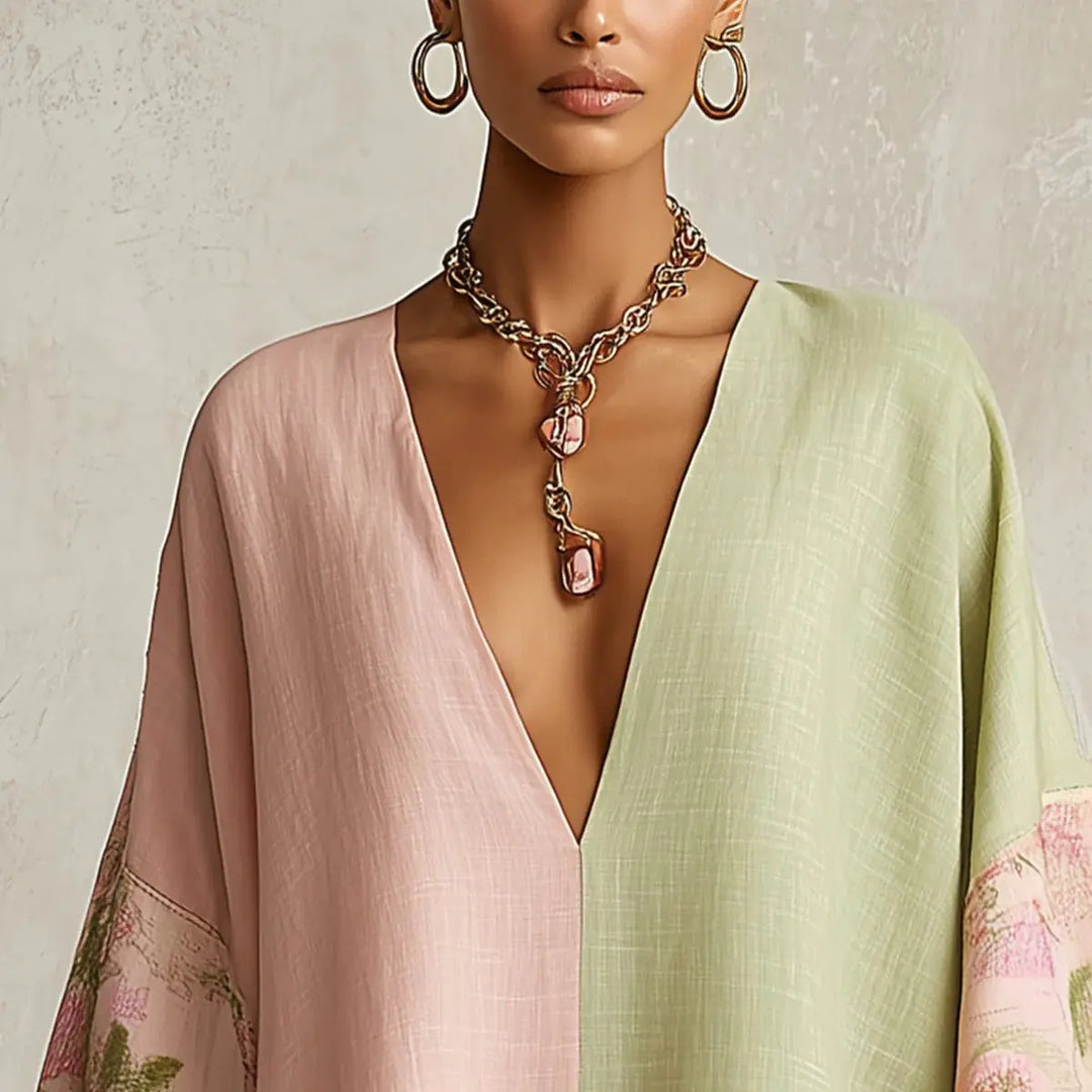 Marlowe | Batwing Sleeve Floral Midi Dress