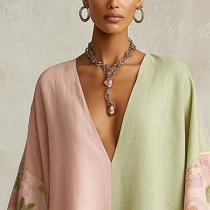 Marlowe | Batwing Sleeve Floral Midi Dress