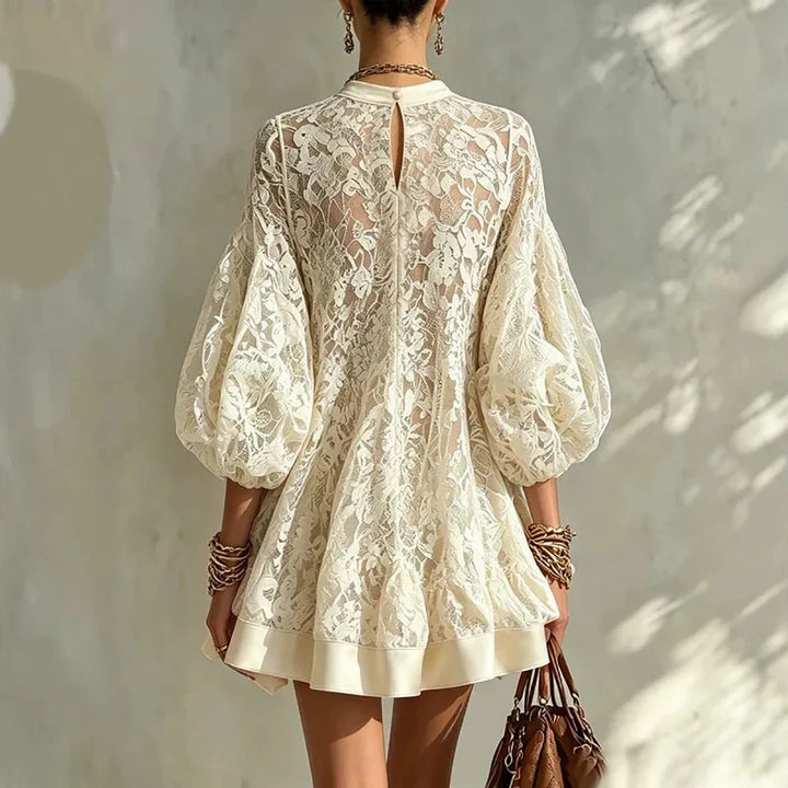 Romy | Sheer Lace Puff-Sleeve Midi Cover