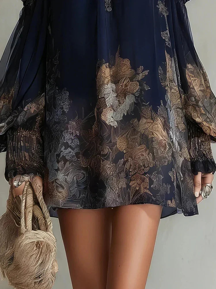 Isla | Patchwork Print Midi Dress