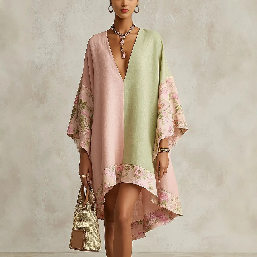 Marlowe | Batwing Sleeve Floral Midi Dress