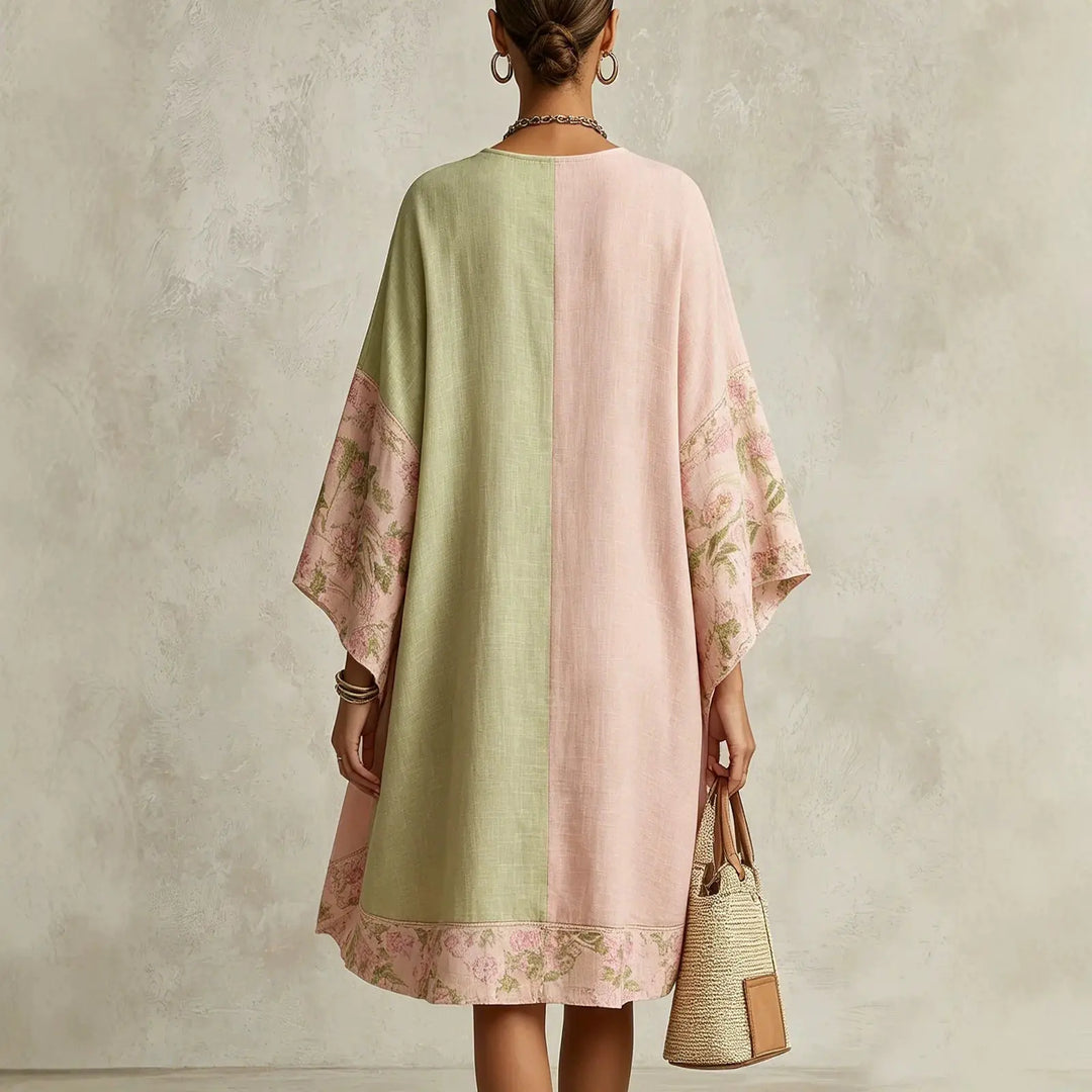 Marlowe | Batwing Sleeve Floral Midi Dress