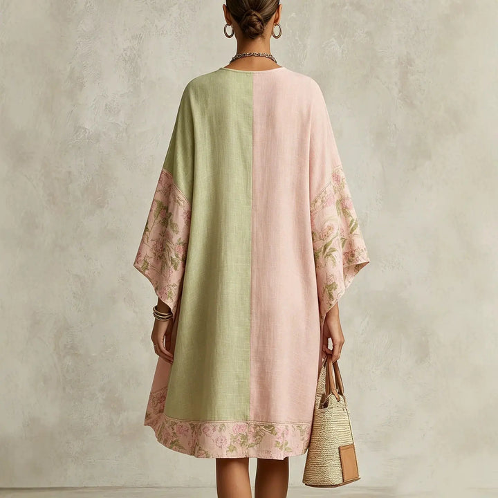 Marlowe | Batwing Sleeve Floral Midi Dress