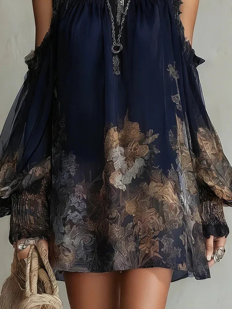 Isla | Patchwork Print Midi Dress
