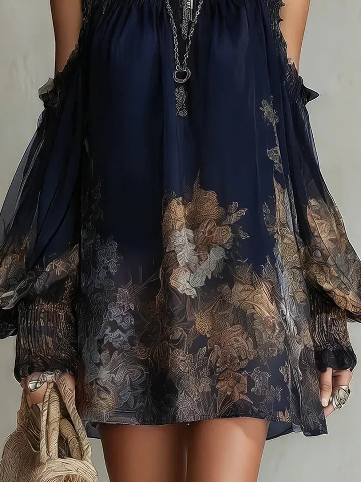 Isla | Patchwork Print Midi Dress