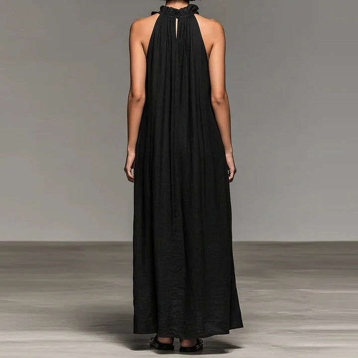 Aurelia | Halter Ruffle Maxi Dress
