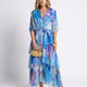 Calista | Sheer Layered Tie Waist Maxi Dress