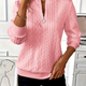 Amalie | Zip-up Cable Knit Sweater