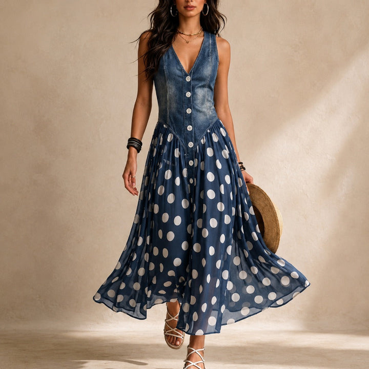 Bianca | Polka-Dot Midi Dress