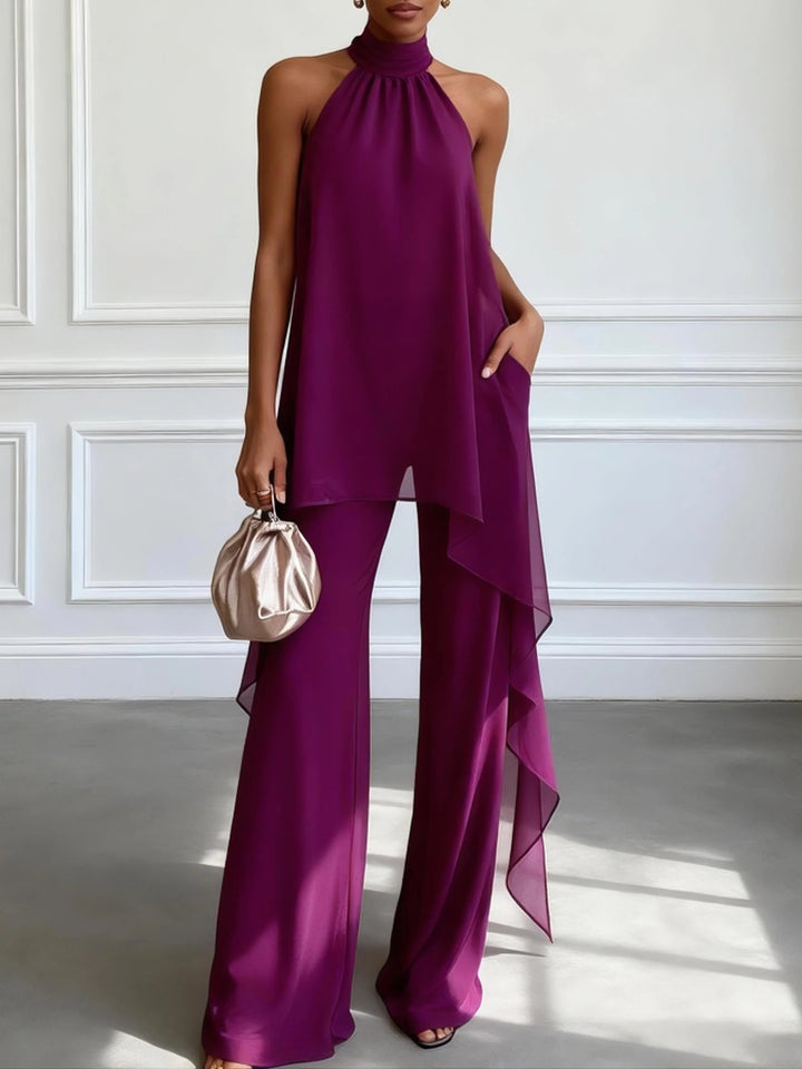 Viola | Elegant Halter Set with Pants