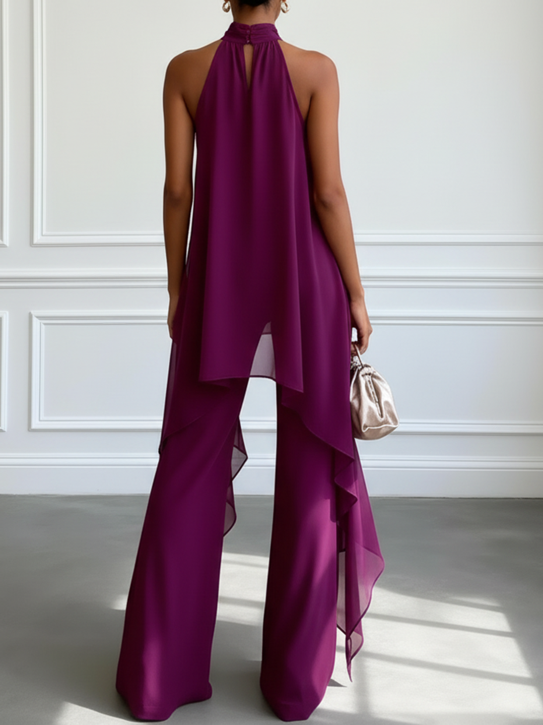 Viola | Elegant Halter Set with Pants