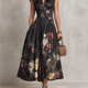 Vivienne | Keyhole Satin Midi Dress