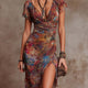 Muse | Abstract Print Midi Dress