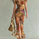 Viola | Orange Chiffon Dress