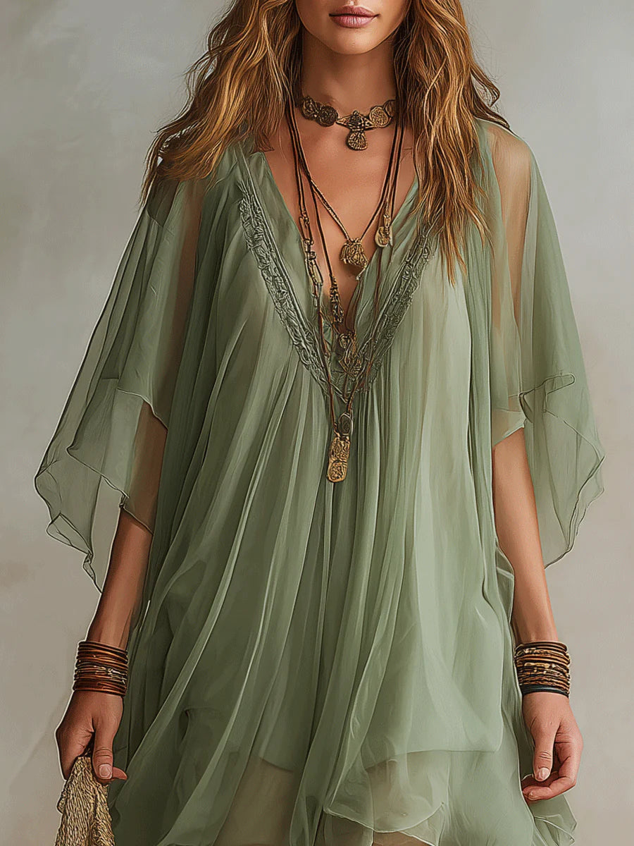 Ella | Chiffon Layered Flow Mini Dress