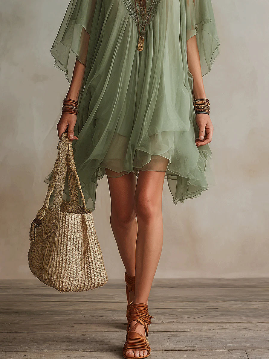 Ella | Chiffon Layered Flow Mini Dress