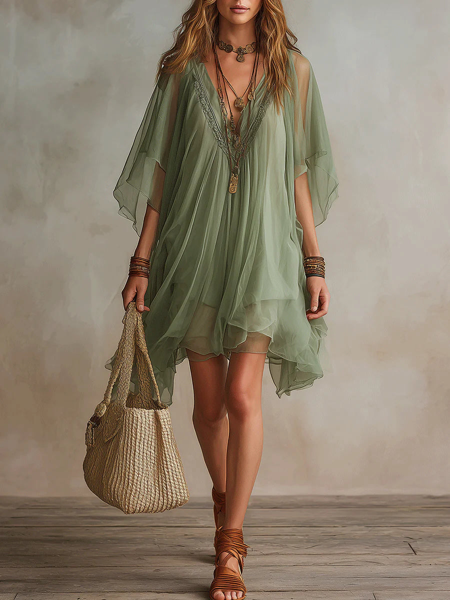 Ella | Chiffon Layered Flow Mini Dress