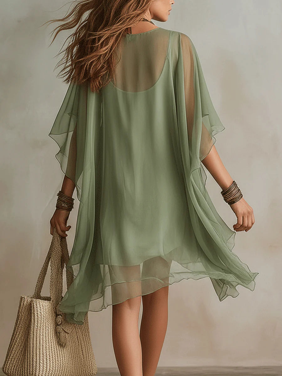 Ella | Chiffon Layered Flow Mini Dress
