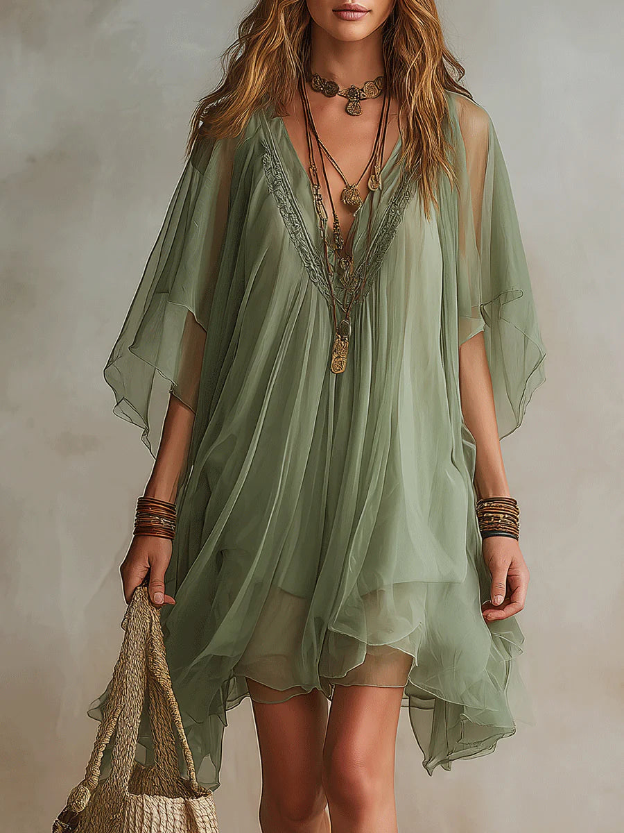 Ella | Chiffon Layered Flow Mini Dress