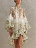 Isa | Ruffle Chiffon Mini Dress