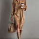 Calista | Soft-Touch Button-Down Midi Dress