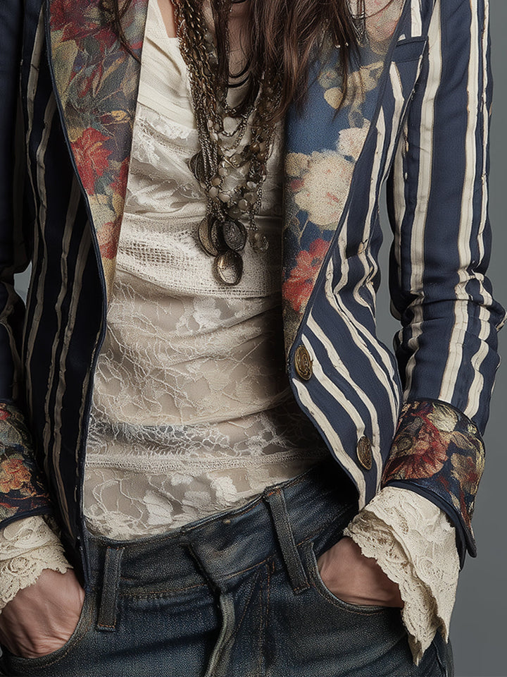 The Juniper™  | Bohemian Striped Blazer