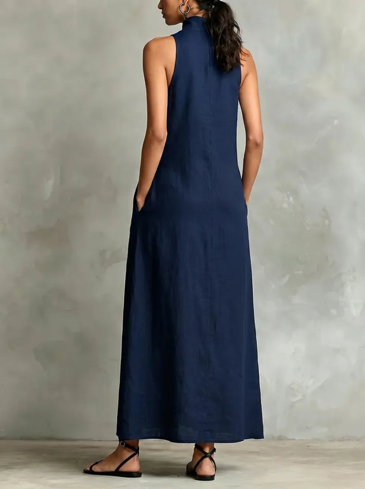 Chrissy | High Neck Pocket Maxi Dress