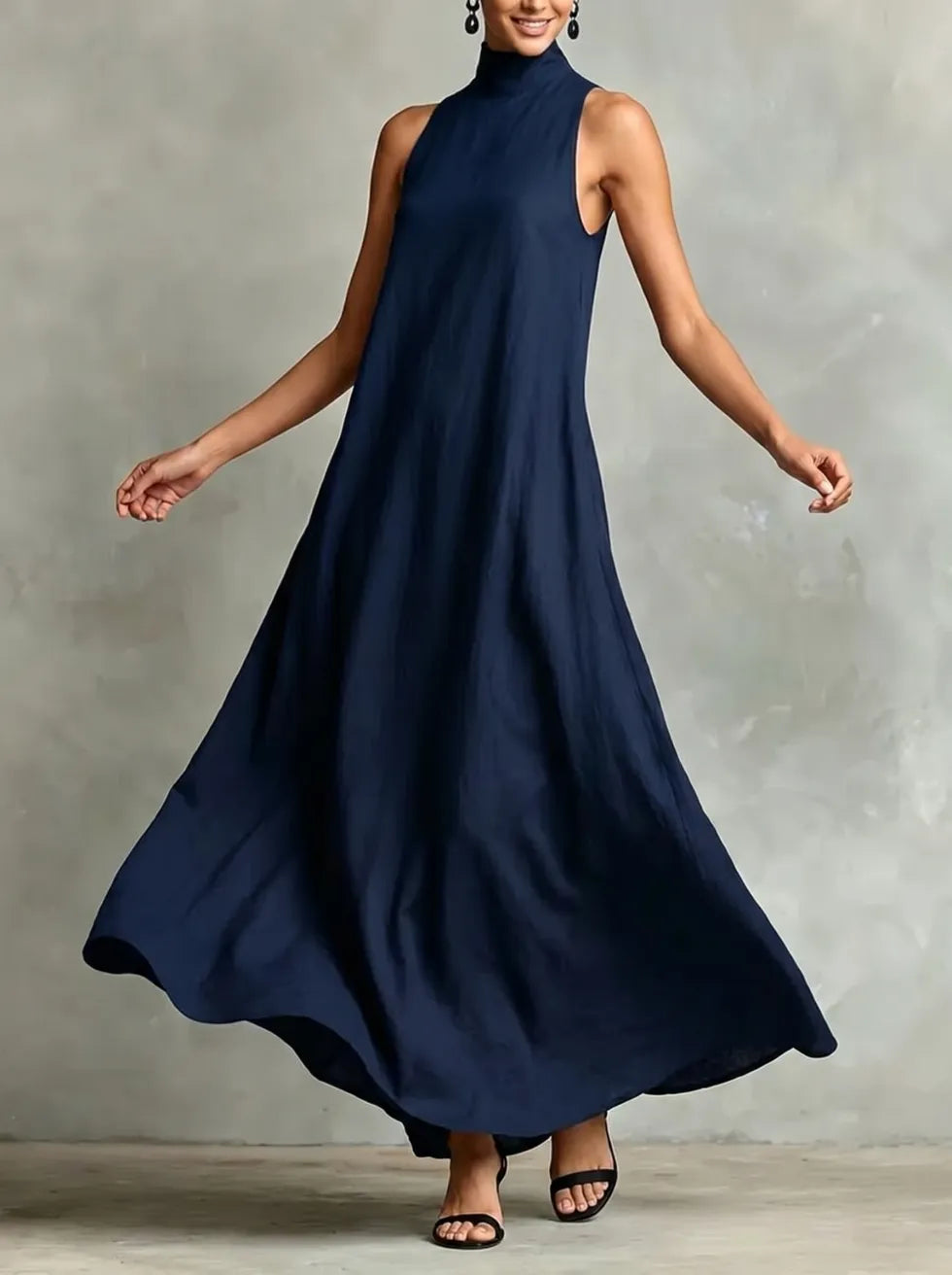 Chrissy | High Neck Pocket Maxi Dress