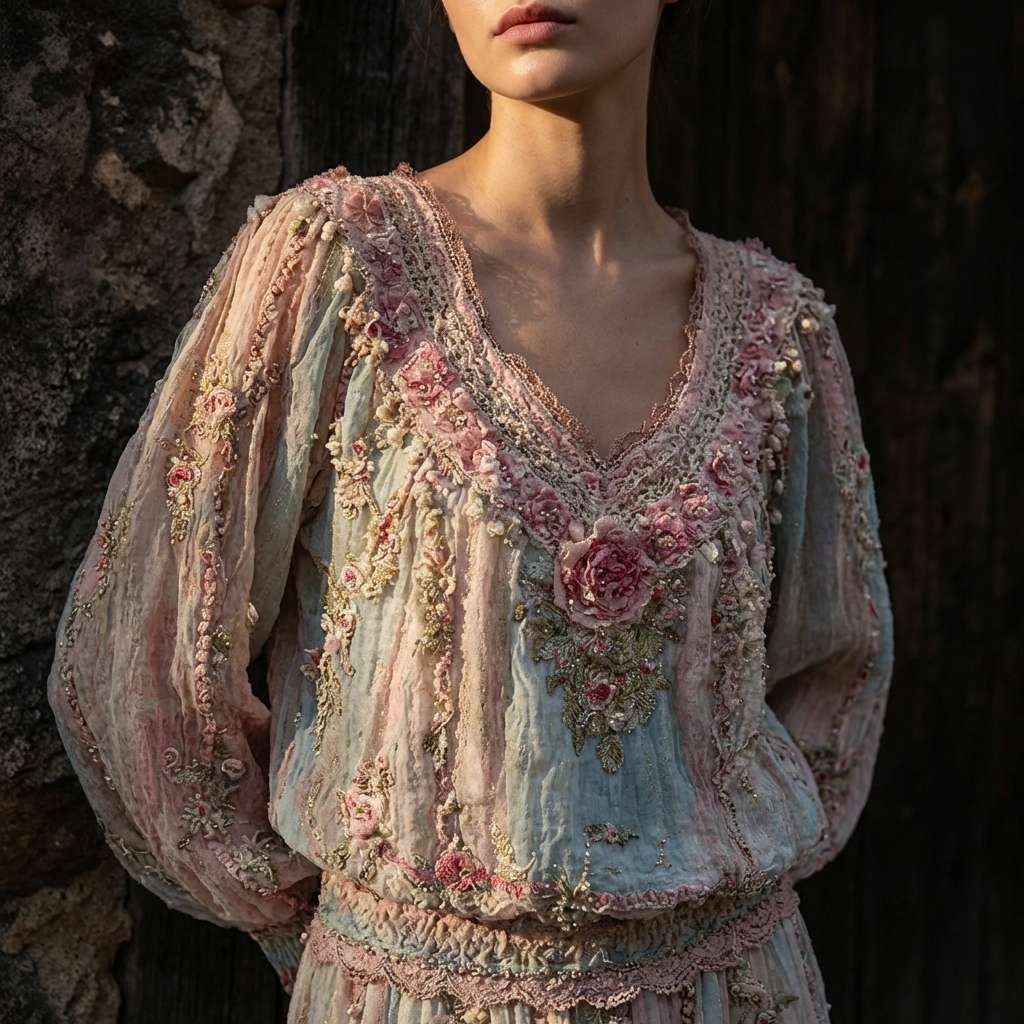 Ruby | Colorful Patchwork Meadowloom Top