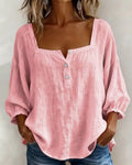 Charly | Blouse Simple Square Neck Long Sleeve
