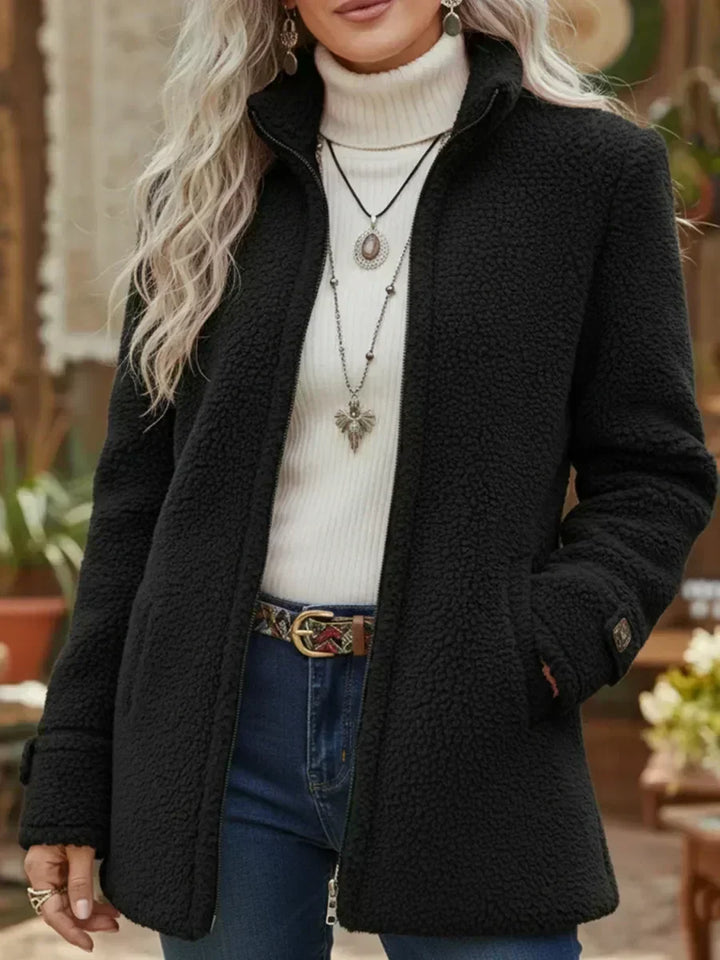 Adina Mid-Length Jacket with Zipper