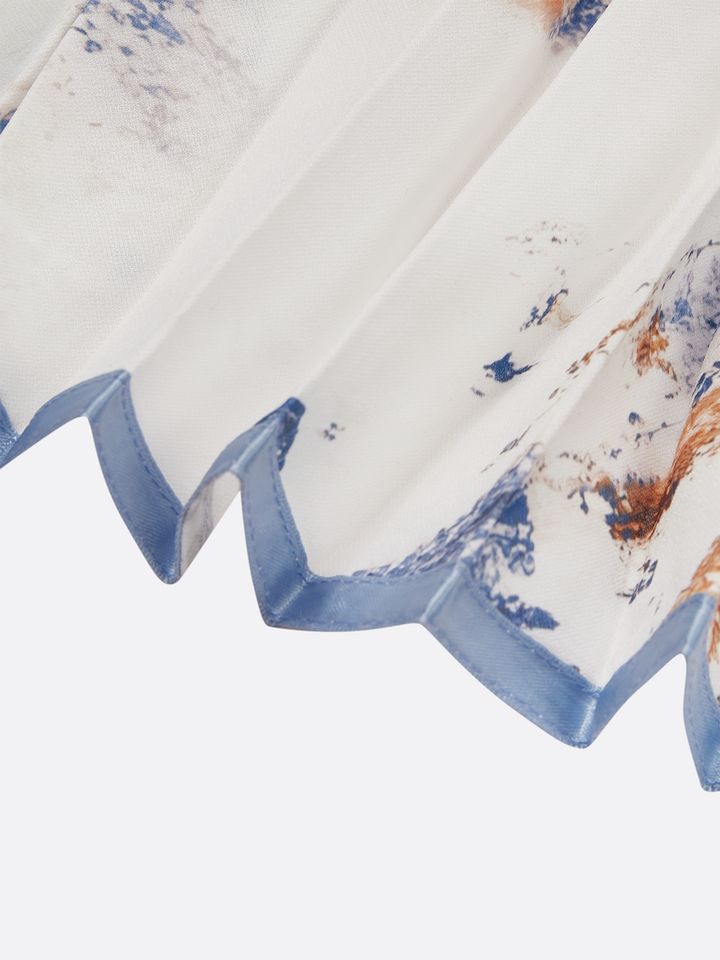 Alice | Watercolour Pleated Maxi Dress