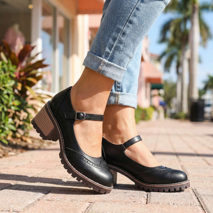 Marie | T-Strap Mary Jane Heels