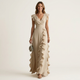 Nellyana | Wrap-Style V-Neck Ruffle Dress