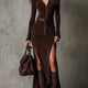Olivia | Vintage Brown Maxi Dress