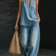 Mary™ | Comfortable Minimalist Denim Two-Piece Set