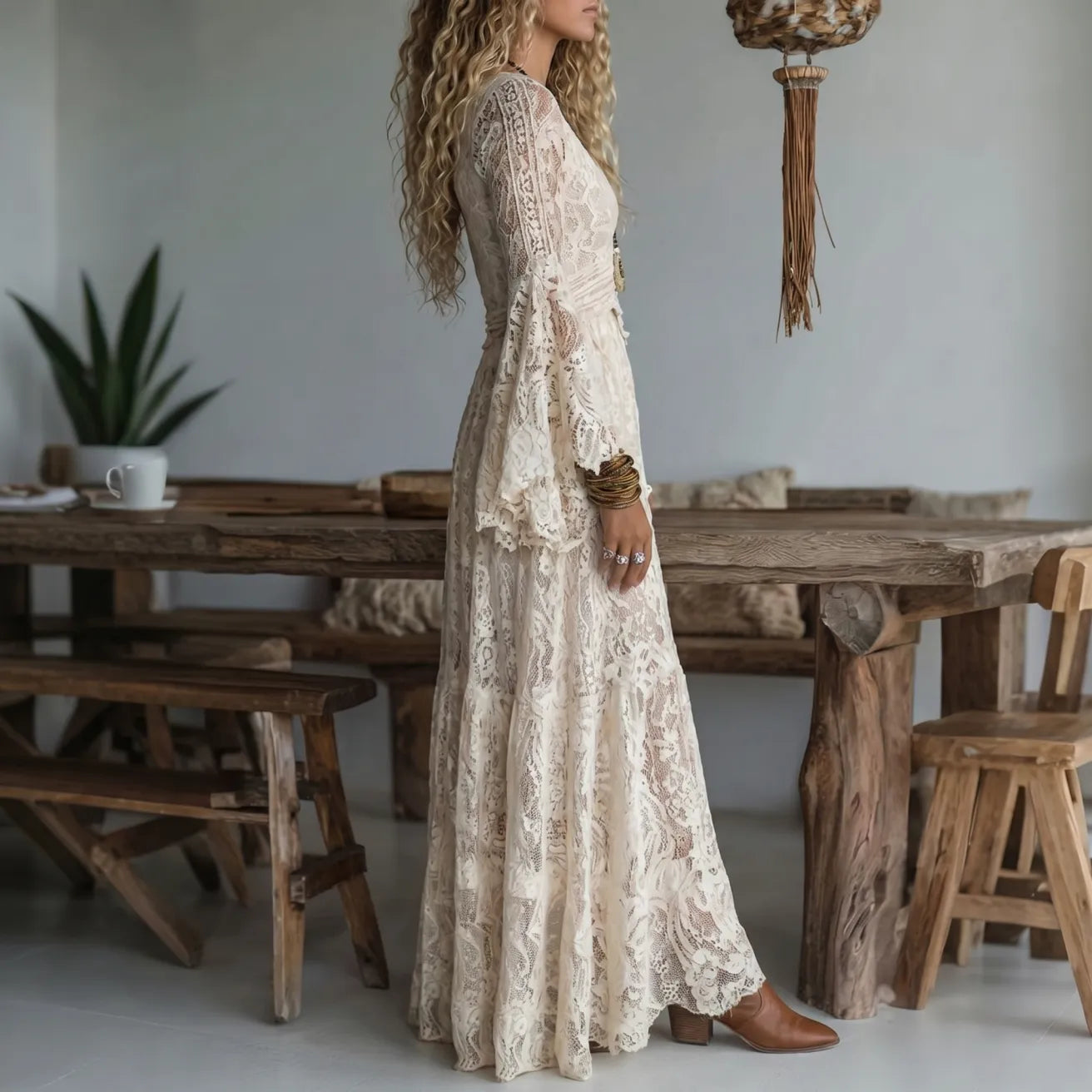 Noelene™ | V-Neck Maxi Dress
